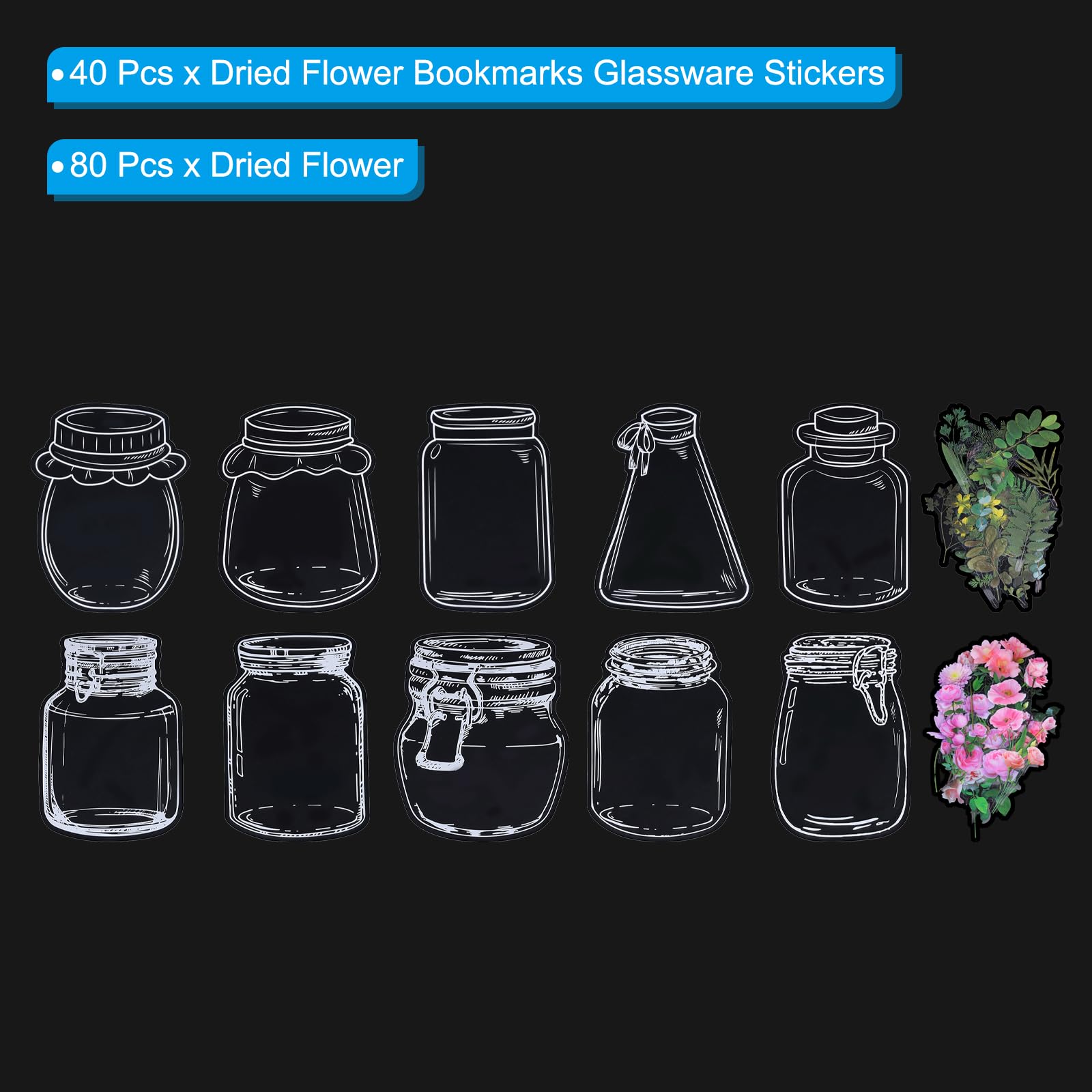 PATIKIL Transparent Dried Flower Bookmarks - Image 3