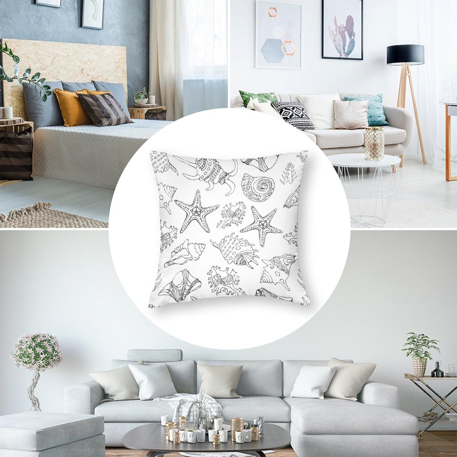NIBABA Housse De Coussin 30x30 Cm (Lot De 1) - Motif Dinosaure Enfantin, Doux, Double Face
