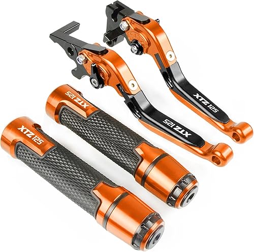 FIGULI Levers Handlebar for Yamaha XTZ125 XTZ 125 2014 2015 2016 2017 2018 Motorcycle Adjustable Folding Brake Clutch Levers Handlebar Hand Grips