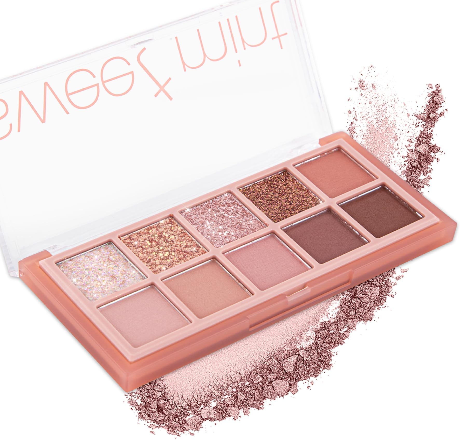 Korean Eyeshadow Palette Matte&Shimmer Eye Shadow Palette Make Up Pink Eye Black Waterproof Natural Korean Makeup Eye Glitter Eyeshadow High Pigment Pink Eyeshadow Makeup Palettes (Rose)