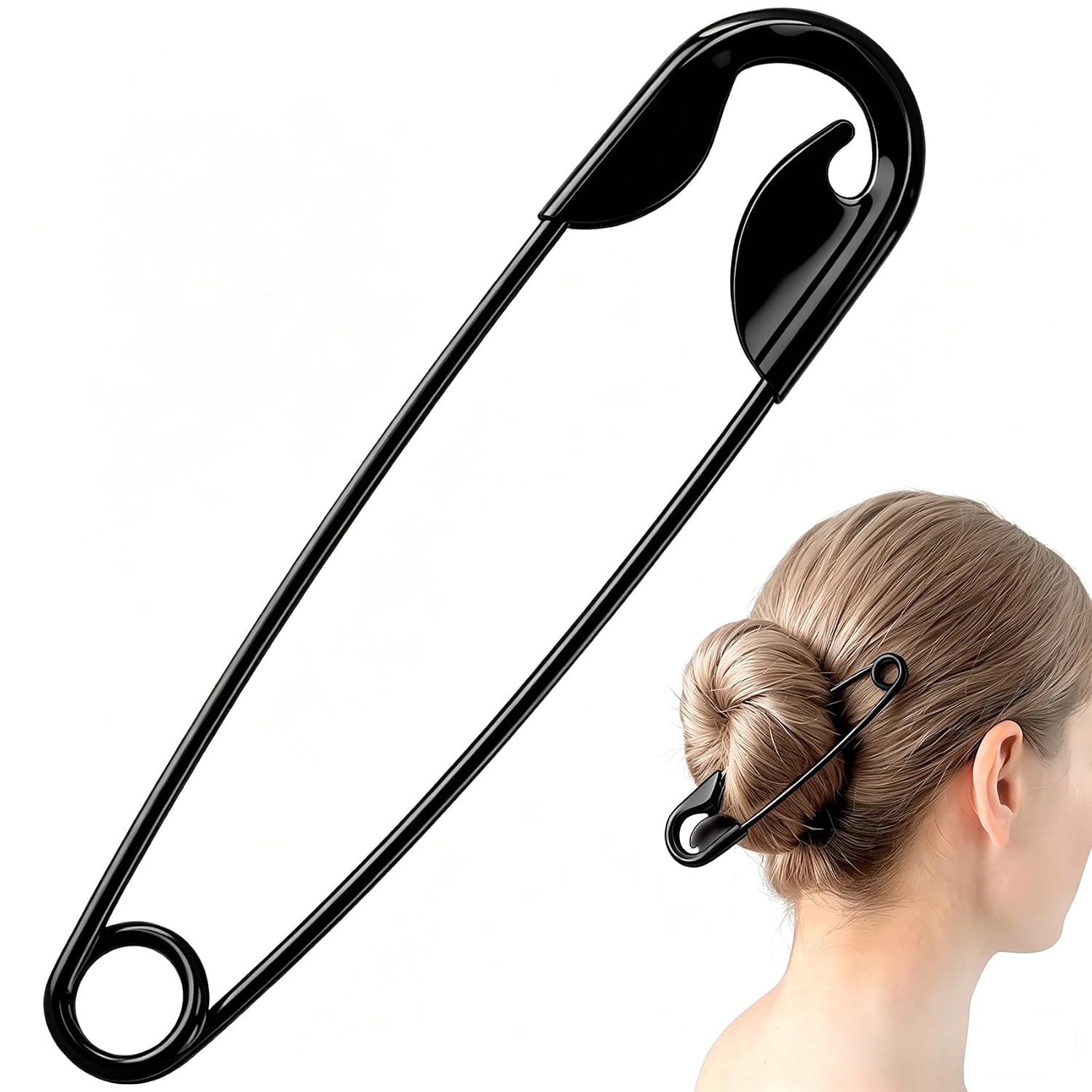 PAGOW Large Metal French Hair Pin - Decorative Hair Clip