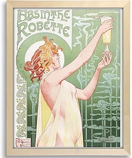 DREAM BIG PRINTABLES Absinthe Art Nouveau Art Print - 8x10 (Unframed) | Vintage Dorm Room Wall Decor