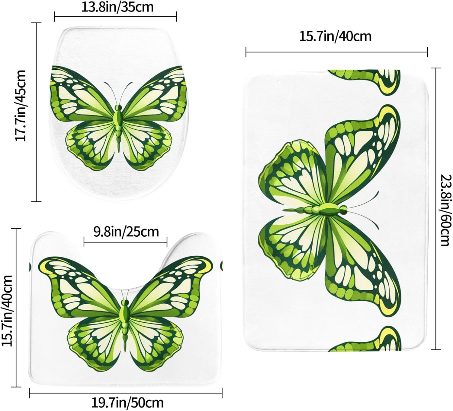 Green Pattern Big Butterfly