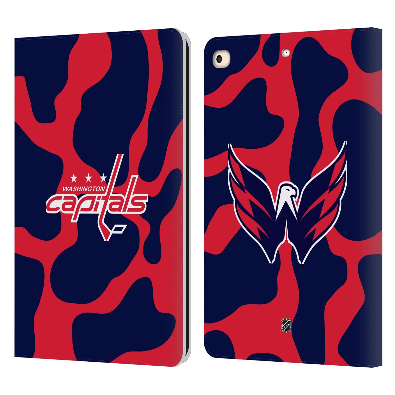 Coque iPad 9.7 cuir véritable motif vache NHL Washington Capitals - 7