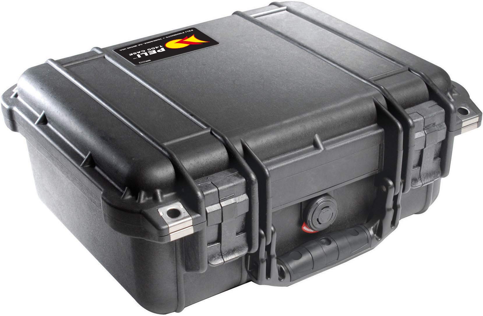 PELI 1400 valise pour caméra, drones et équipements électroniques sensibles, étanche à l'eau et à la poussière IP67, capacité de 9L, fabriquée en Allemagne, avec mousse personnalisable, noire