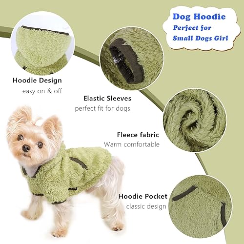 Miniatura 3 de Sudadera con capucha para perro, ropa de invierno para perros pequeños, machos y niñas, sudaderas con capucha para perros para clima frío, abrigos