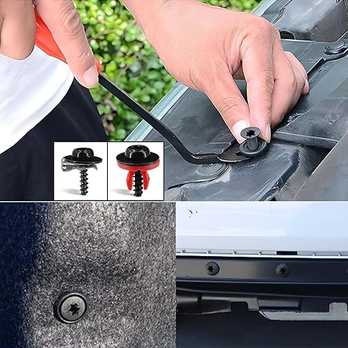 Miniatura 7 de Crynod 30 piezas de repuesto de fijación de salpicaduras para motor de automóvil, accesorios de fijación de parachoques de vehículo impermeables en