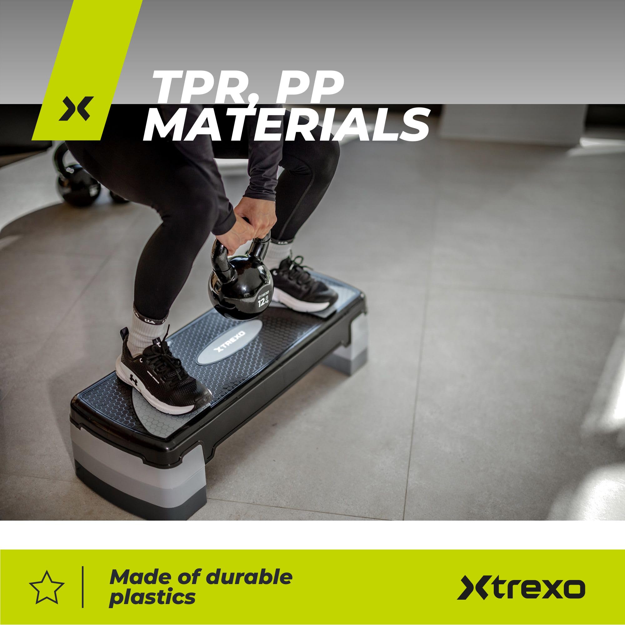 TREXO Aerobic Step 78 x 30 cm, voor cardio- en fitnesstraining, in hoogte verstelbaar, 10-20 cm, duurzaam, van polypropyleen en TPR Aerobic Step hoogwaardig roze TREXO Aerobic Step 78 x 30 cm, voor cardio- en fitnesstraining, in hoogte verstelbaar, 10-20 cm, duurzaam, van polypropyleen en TPR Aerobic Step hoogwaardig roze