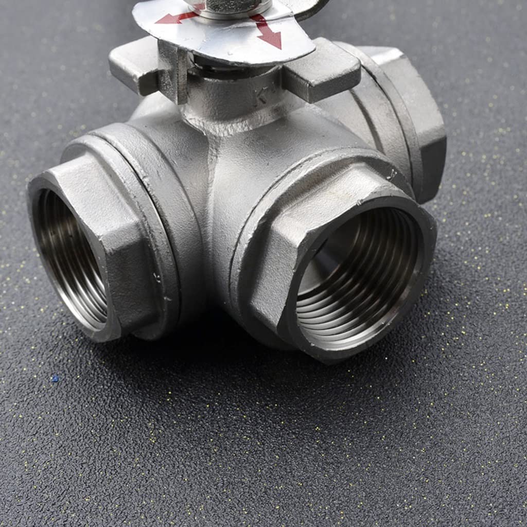 3-drożny zawór kulowy ze stali nierdzewnej SS304 SS316 wiele rozmiarów BSPT BSPP NPT L Port T Port (2.5-1.3 cm, Bspp Ss304 Lport)