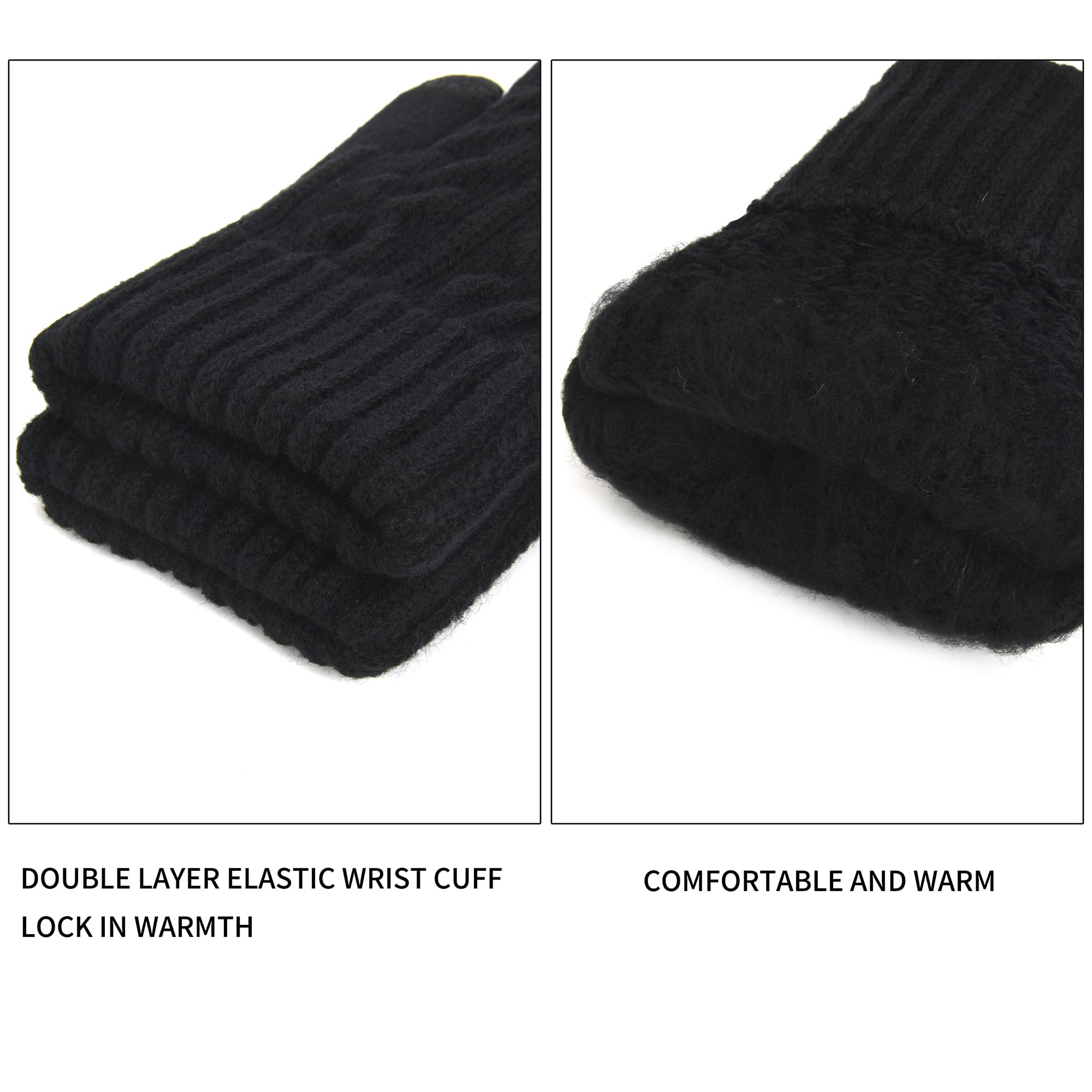Gants Tactiles Hiver pour Homme Femme Gants Chaud Hiver pour Camping Randonnée Activités de Plein Air en Hiver