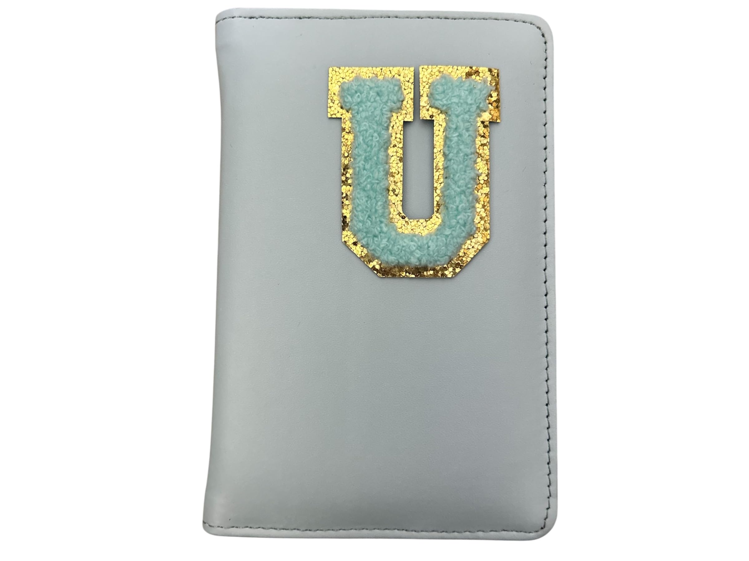 M.F.H Light Blue Passport Cover | Travel Accessories Organizer with Name Initials- Random Colour | for Men & Women | Vegan Leather Passport Holder | Passport Cover with Card Slots| Initial Letter (U)-picture-13