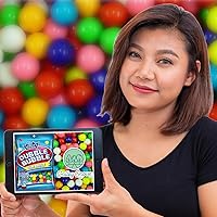 Vista 6 de Dubble Bubble Mini Gumball Machine Refills 4.4 oz Bag (2-Pack), 1/2 inch 13mm Assorted Fruit Flavor Bubble Gum, With Galley Grove Sugar-Free Breath