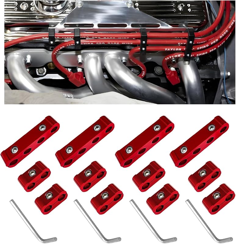 Separador de Cabos de Vela YTFRL em Alumínio para Cabos de 8 mm, 9 mm e 10 mm – Kit com 4 Peças