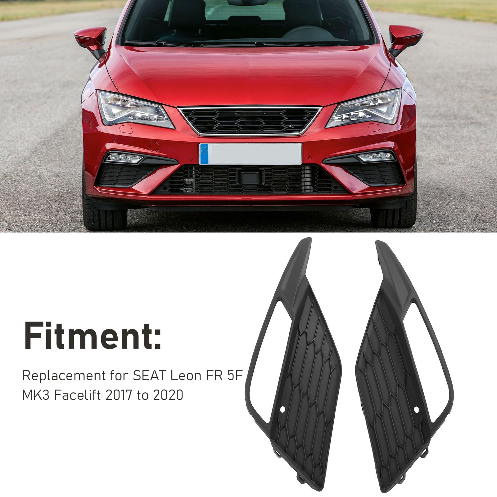 Grille Radiateur Avant Pare-chocs Seat Leon 5F MK3 Facelift 2017-2020 - 5F0853667M