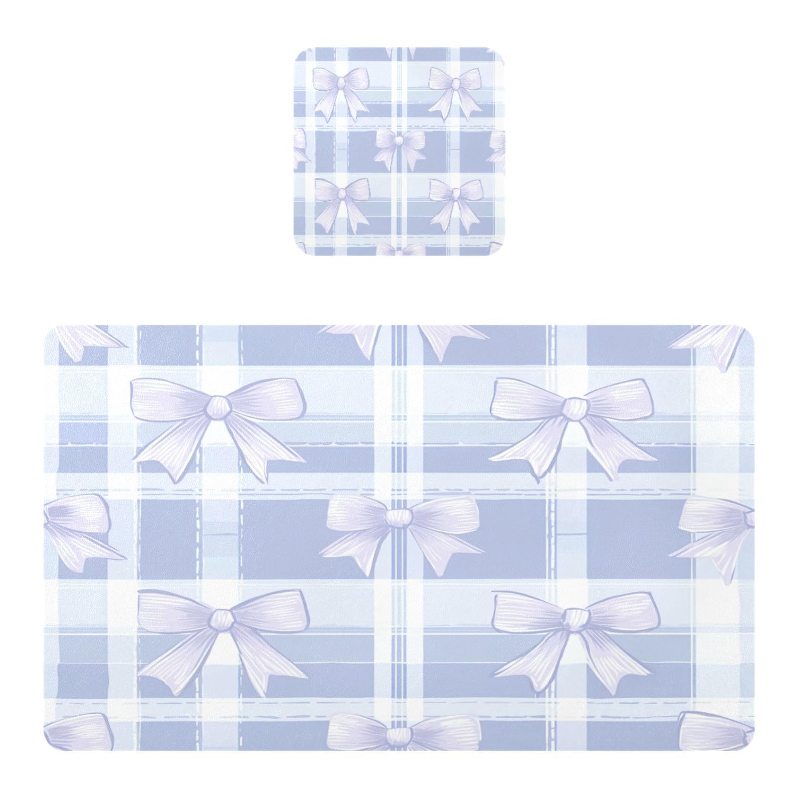 BURSTDDY Bows Placemat Waterproof Place Mat for Dining Table