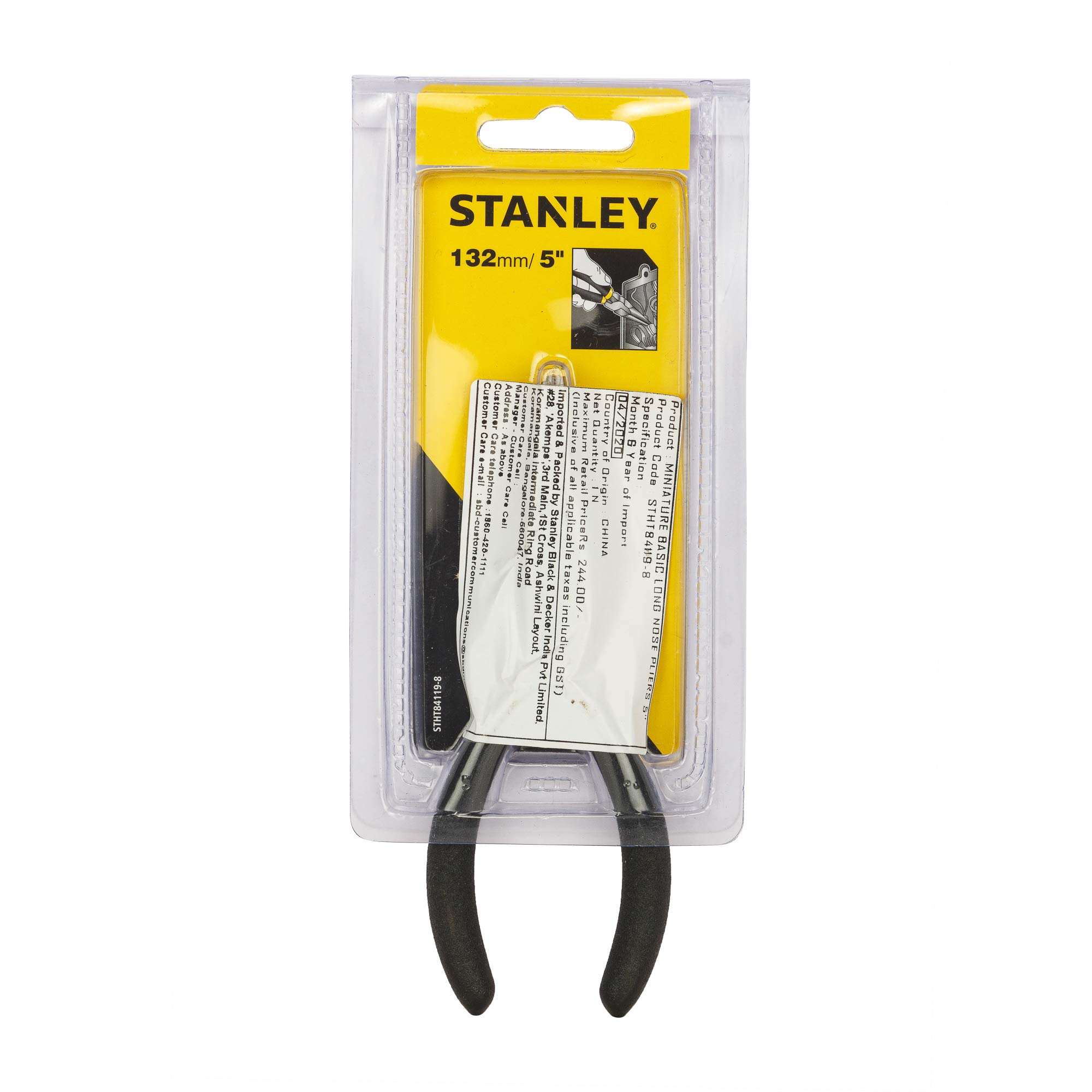 STANLEY STHT84119-8 Long Nose Plier,Mini (5 Inch, Silver & Black) 4