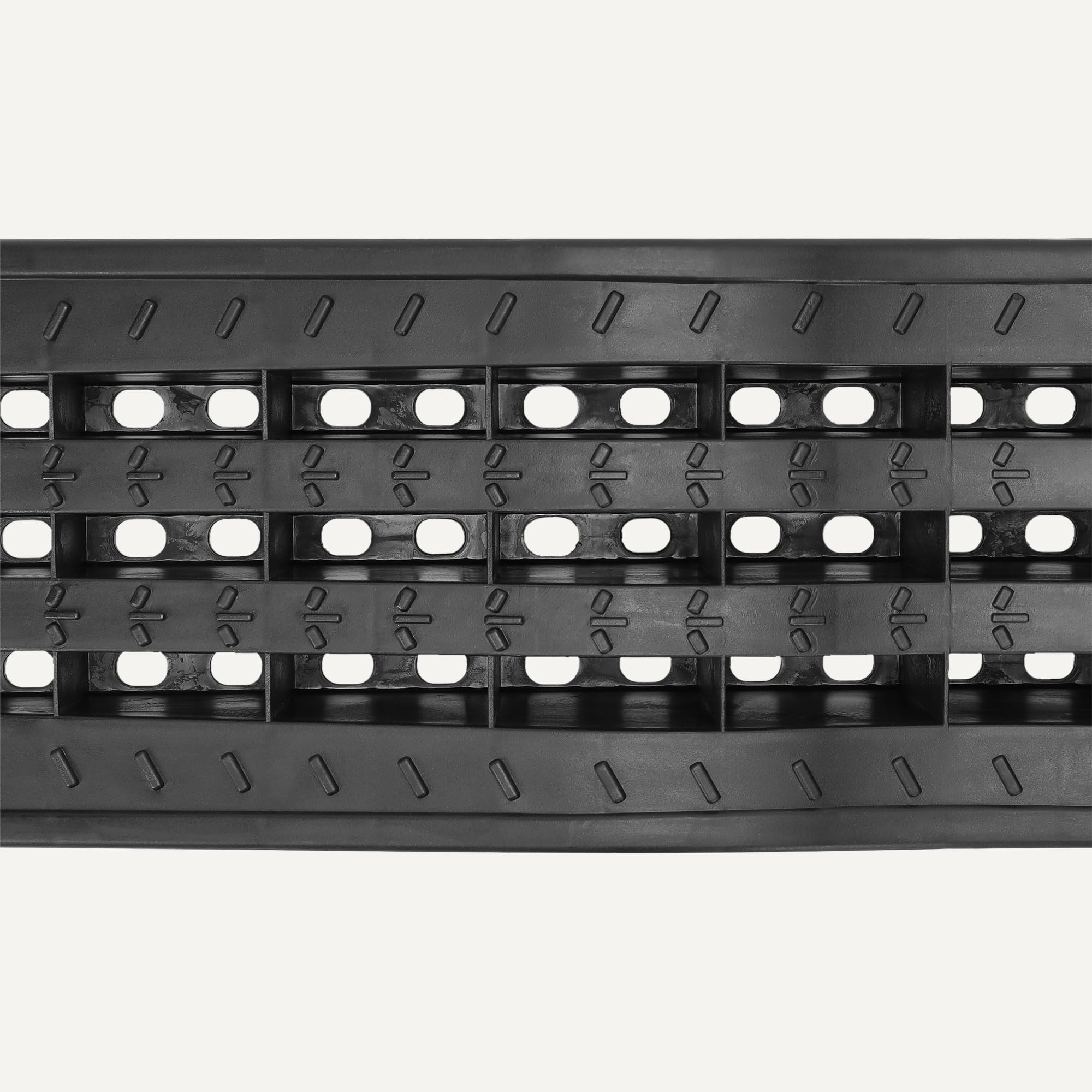 Amazon Basics Auto Auffahrrampen Robuster Kunststoff, Tragkraft 2948kg pro Paar (1474kg je Rampe), Rutschfeste Gummibasis, Strukturierte Oberfläche, 2er Set, Schwarz