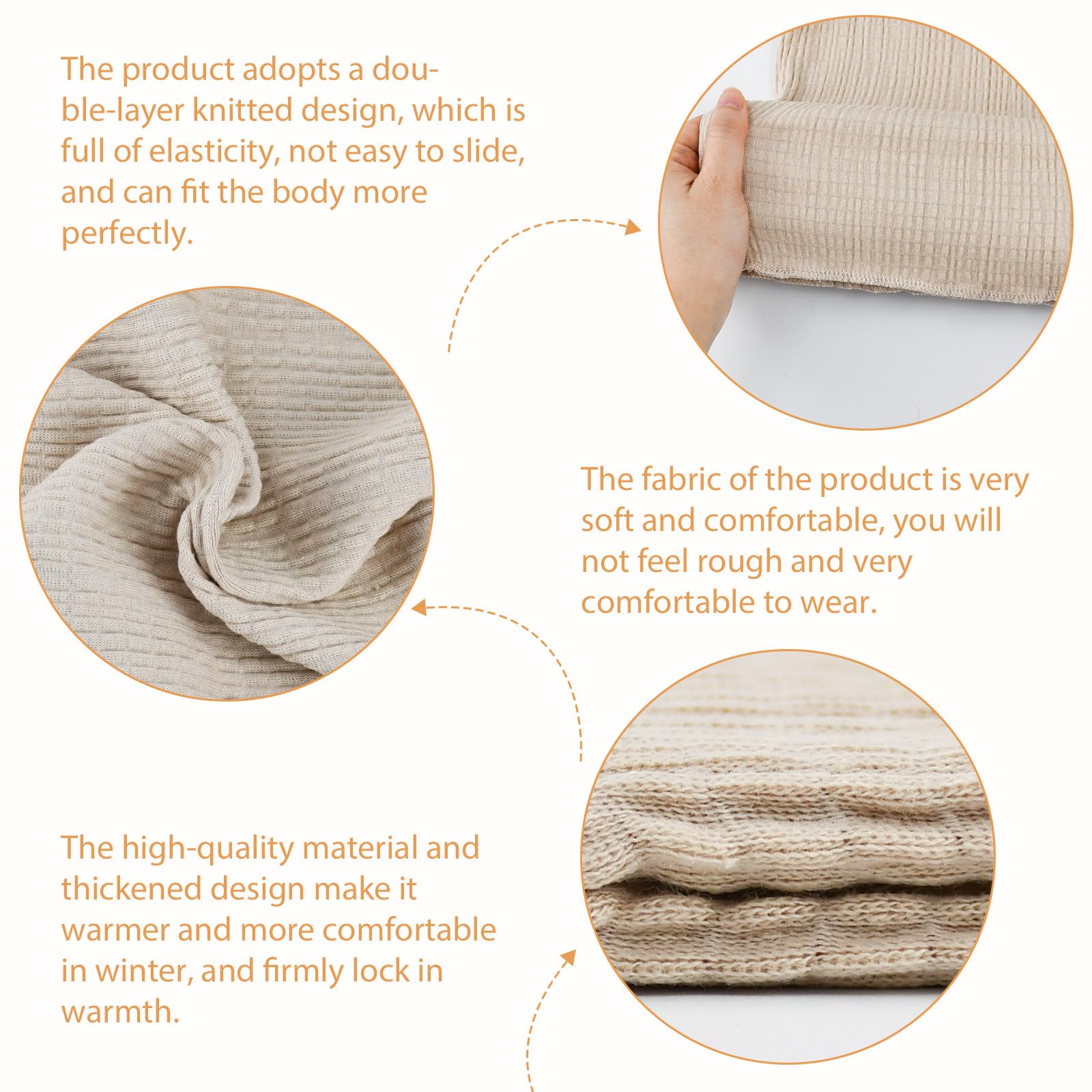 NAROSEBE Cintura Termica Lumbar Calentador de Riñones de Cachemira Suave Cinturón de Calor Cintura invierno para Mujer y Hombre para Primavera, Otoño e Invierno, Cintura Elástica Fino, Color de Piel