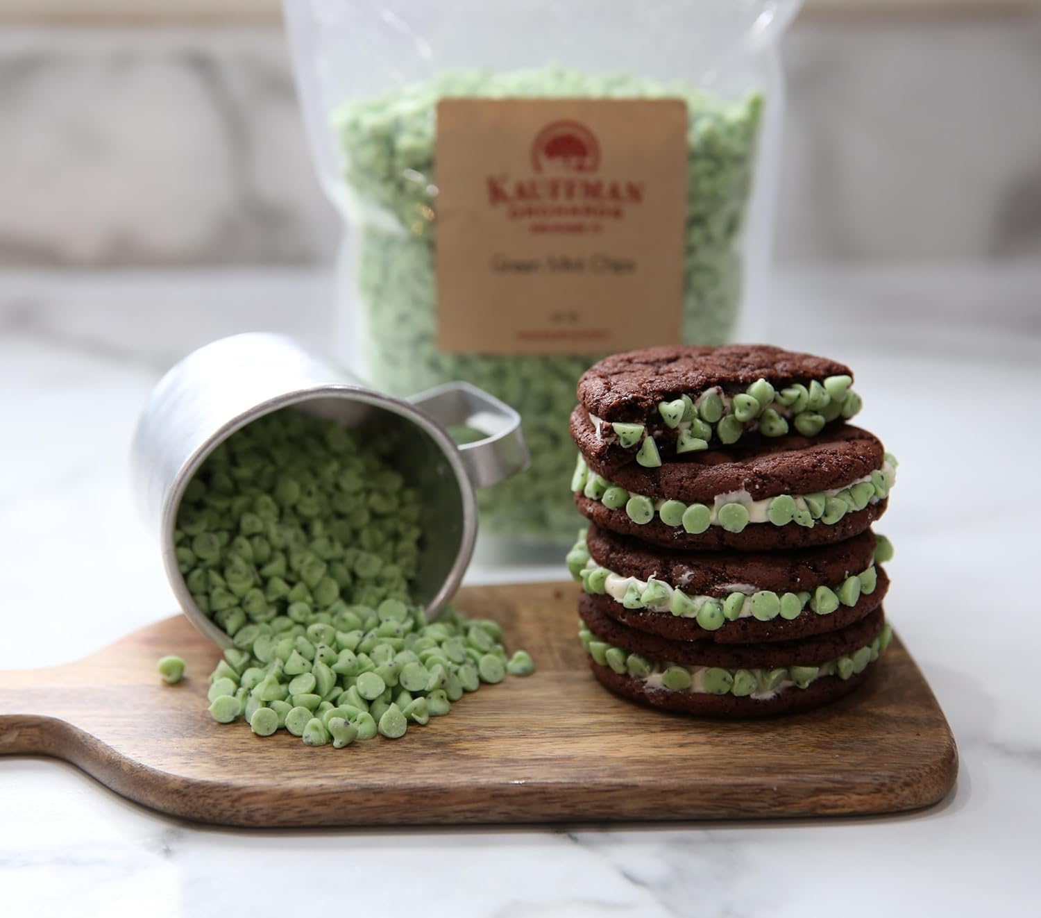 Kauffman Orchards Mint Drops, Green Cookie Baking Bits, 14 Ounce Bag