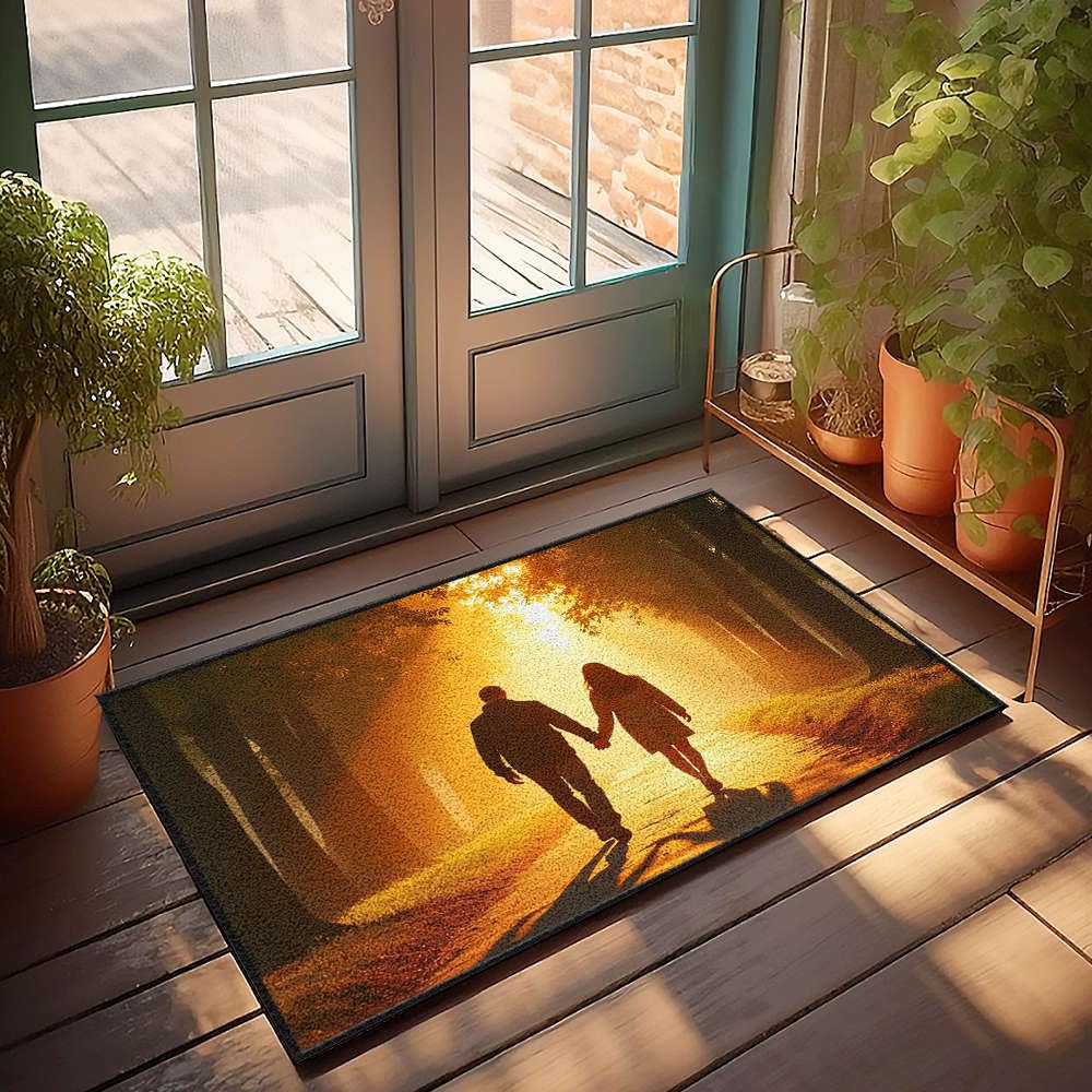 Paillasson d'automne tapis intérieur 65x90 cm absorbant et résistant au quotidien