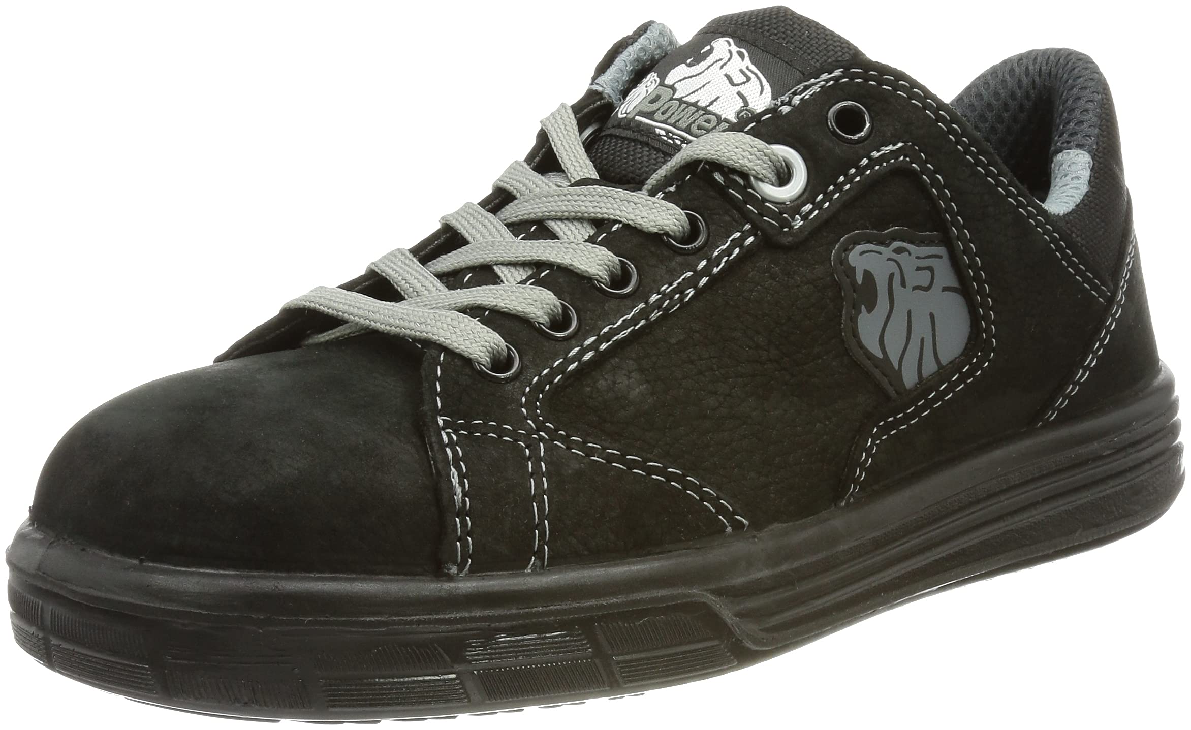 UPOWERu_power Sicherheitsschuh EN 20345 S3 SRC King Gr. Nubukleder Aluminiumkappe Schwarz Grau