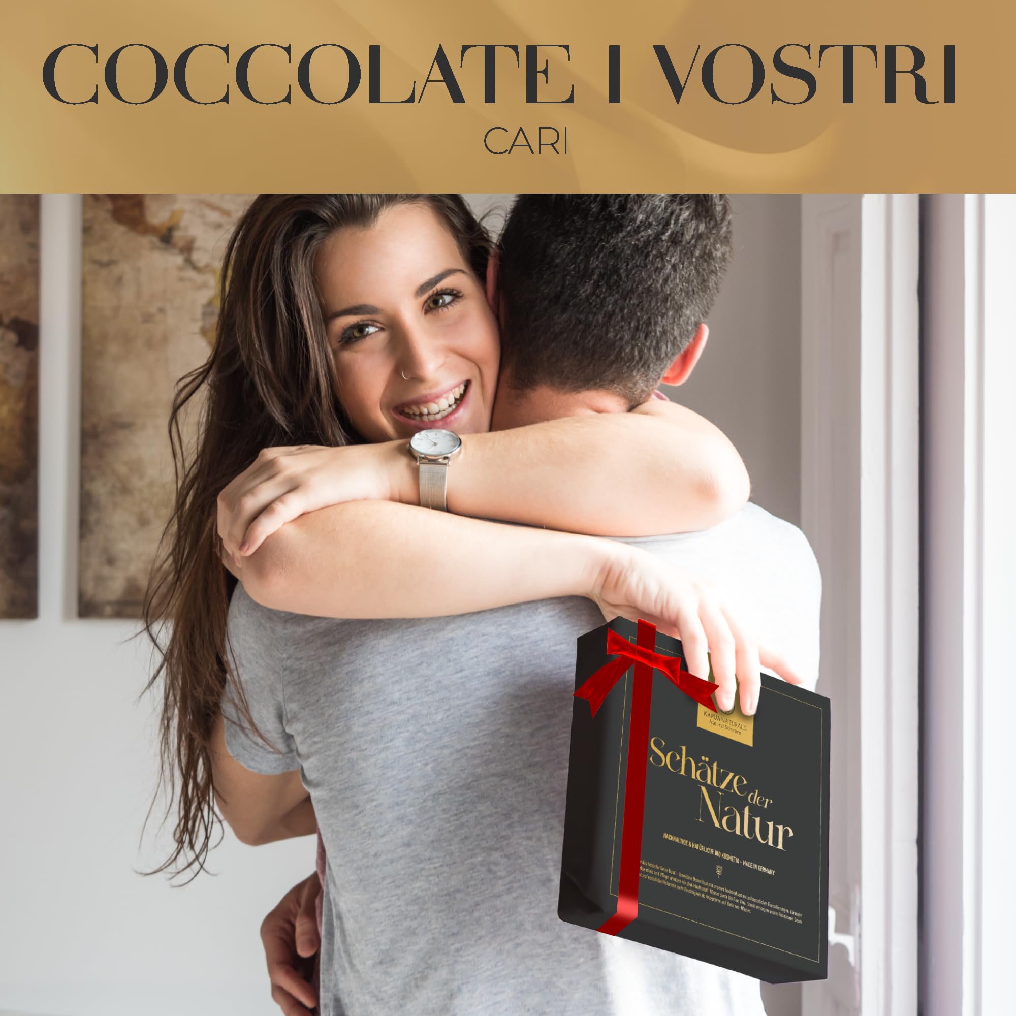 Set regalo per la cura del viso BIO - 3x100 ml - Regali per donne - Vegan - Siero di ialurone + di retinolo + di Vitamina C - Set regalo per donne - Regalo per la fidanzata - San Valentino, Natale