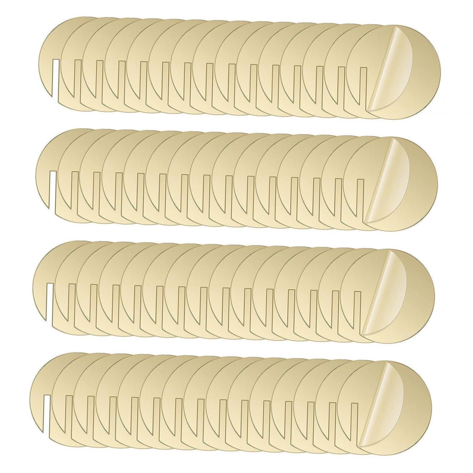 Nishiyuenyi 60 Pieces Acrylic Drink Tags Party Drink Tag Wedding Drink Markers Glass Tags for Home, Gold with Blue Backs