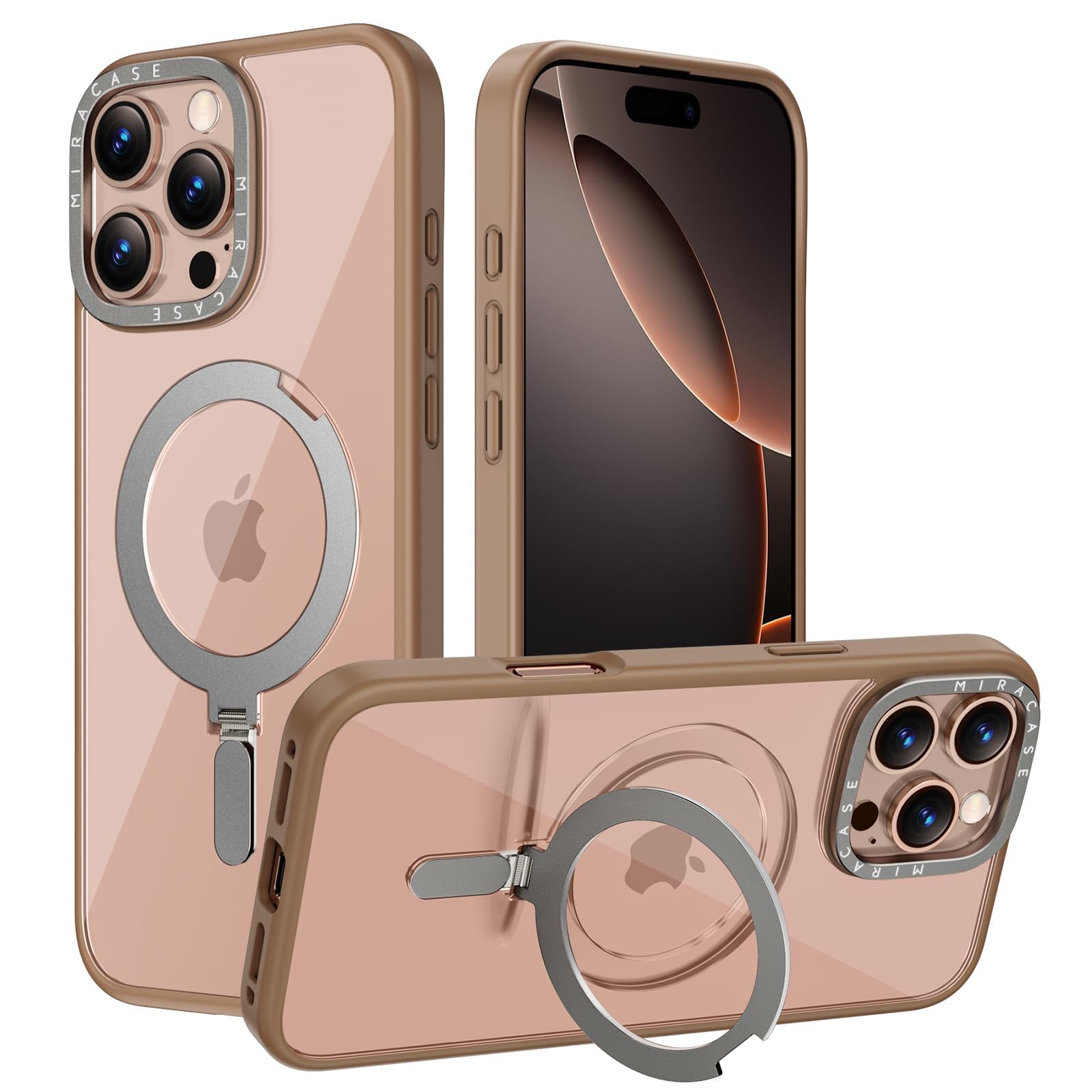 Miracase Magnetisch für iPhone All Series Hülle mit Magsafe [TOP Militärschutz & Magnetkraft] Stoßfest Kratzfest mit Samtiger Haptik Extrem Langlebig Handyhülle für iPhone
