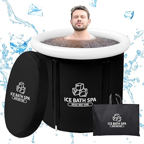 Bañera grande de hielo para atletas, bañera portátil independiente para adultos, bañera de terapia de agua fría para recuperación, bañera de