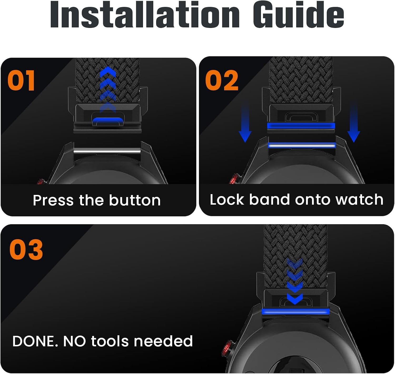Yeahxing 26mm-Band Compatible with Garmin Fenix8-51mm-7X-6X-5X - Stretchy image 5