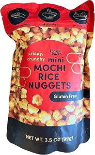 Trader Joe's Mini Mochi Rice Nuggets, crispy crunchy, gluten free, 3.5 oz (Pack of 1)