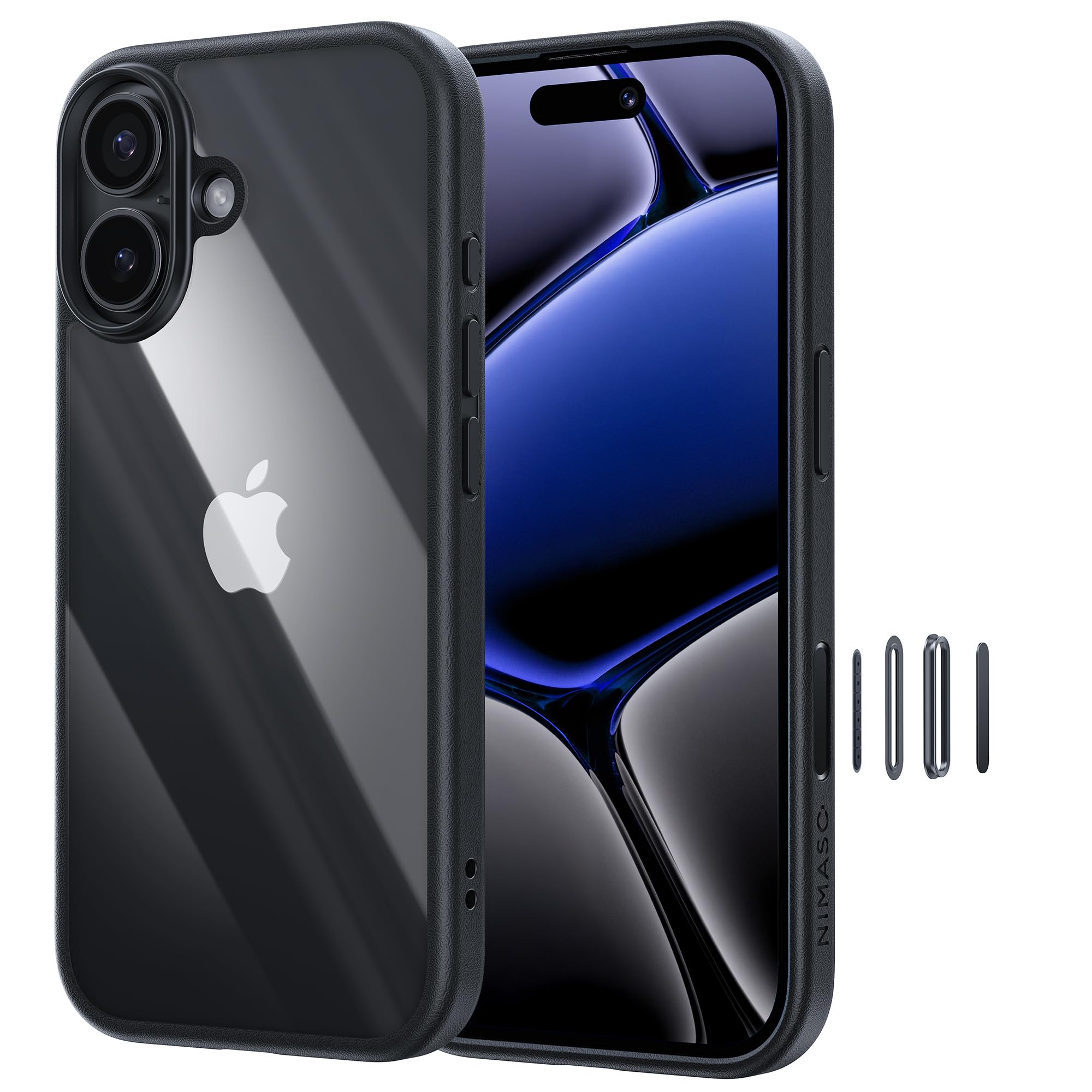 NIMASO iPhone 17 用 ケース クリア 黄変防止 耐衝撃 米軍MI…
