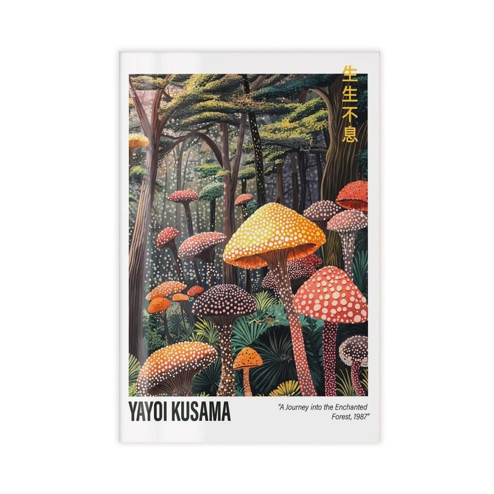 QGVBGF Yayoi Kusama Print Canvas Poster Bedroom Decor Landscape Office Room Decor Gift 20x30inch(50x75cm)