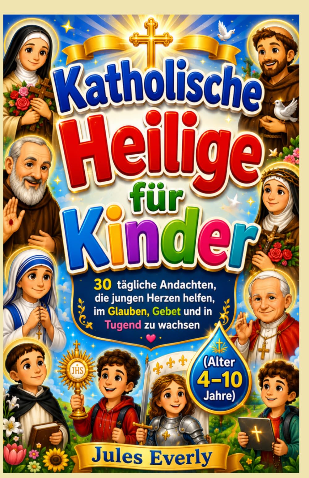 Katholische Heilige für Kinder: 30 tägliche Andachten, die jungen Herzen helfen, im Glauben, Gebet und in Tugend zu wachsen (Alter 4–10 Jahre)