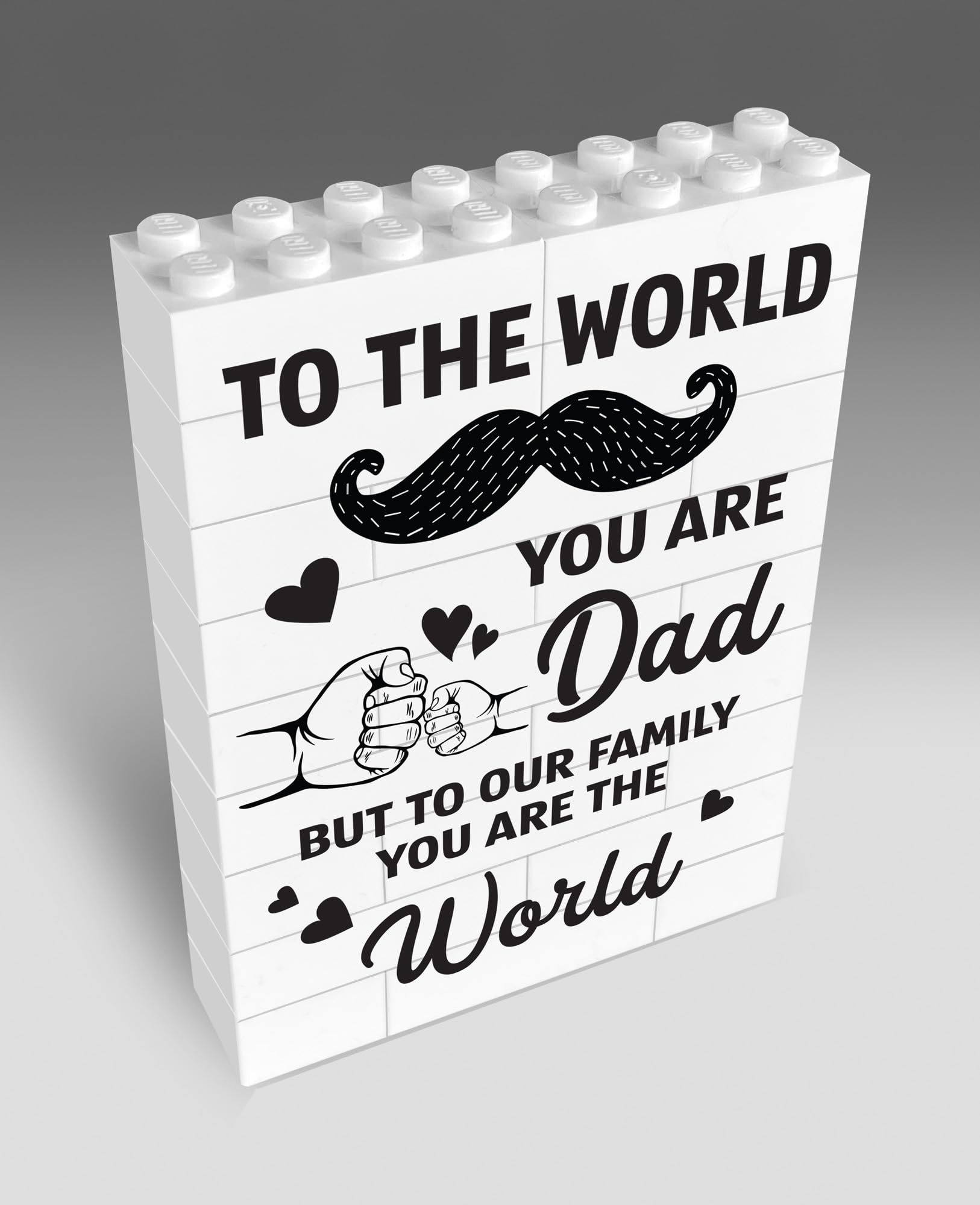 Star Online Dad World Personalised Dad Gift From Daughter Son Fathers Day Building Block Bricks Present For Grandad (Dad World)