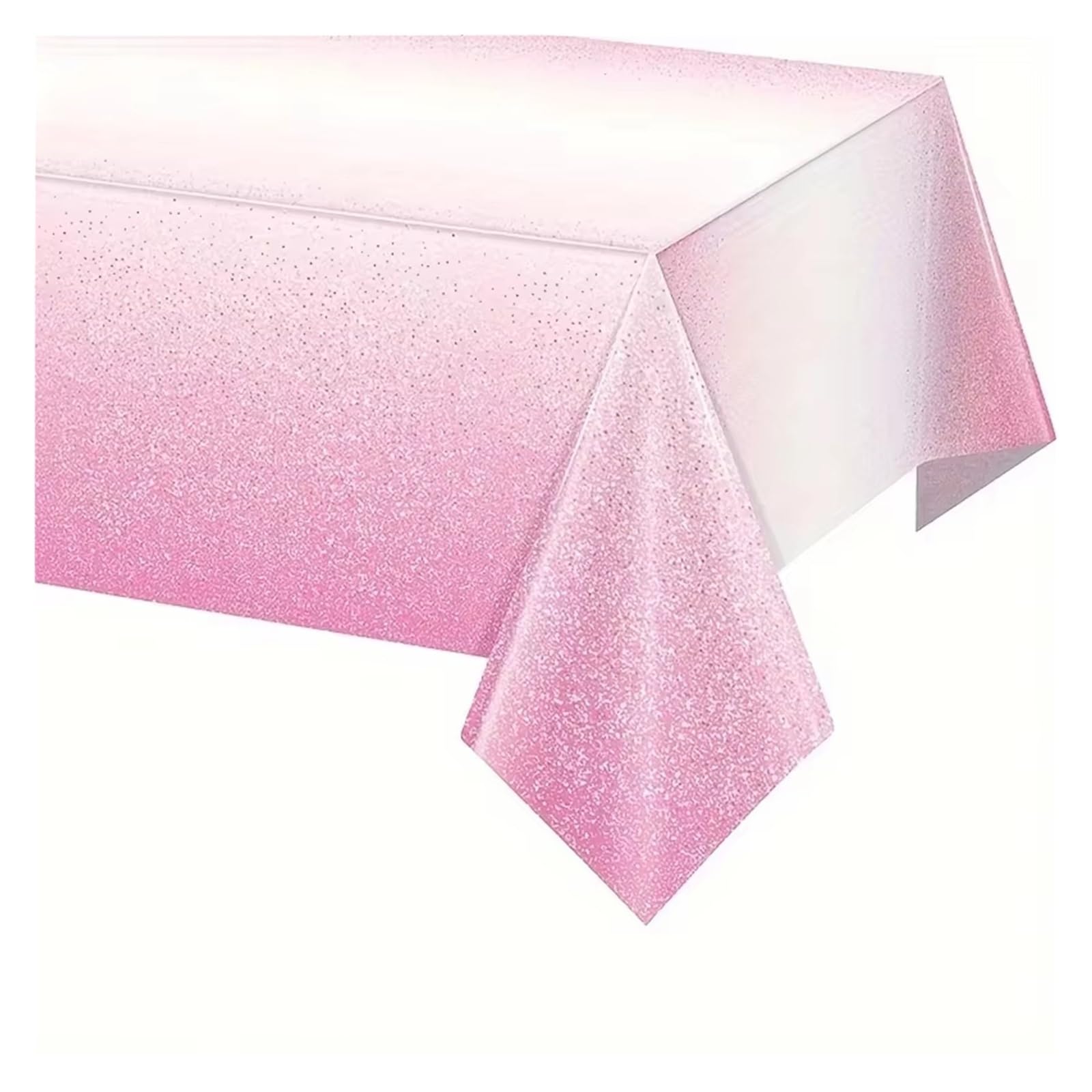 Disco Table Runner Shiny Iridescent Laser Tablecloth Water-Resistant Party Tablecover include Pink Black Purple(Pink 1pc)