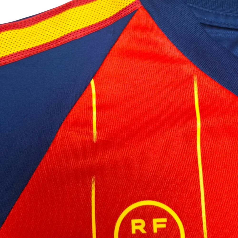 camiseta selección española mundial 2026-2028 replica oficial | Kit niño camiseta y pantalón | Unai Simón 23 | Roja | Equipación fútbol infantil | Cómoda y transpirable