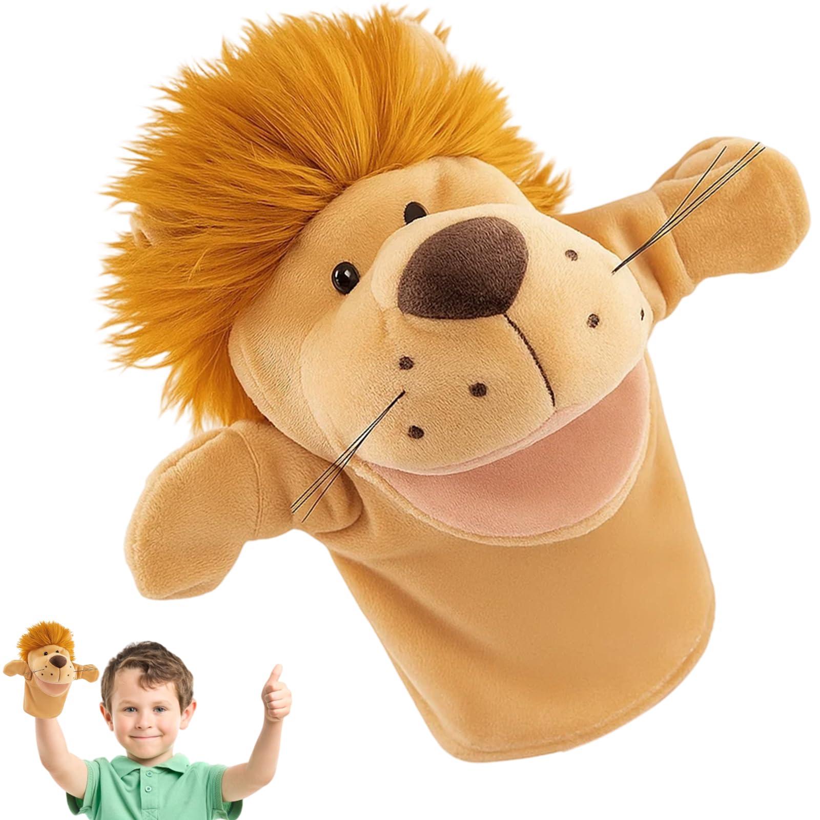 Hand Puppets for Kids Hand Gloves Puppets, 1 Light Yellow Puppet for Interactive Storytelling Teaching, Role Play