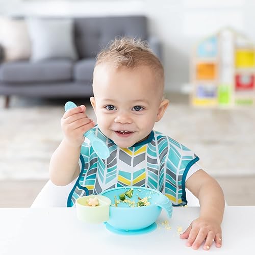 Miniatura 2 de Bumkins Baberos para niña o niño, SuperBib para bebés y niños pequeños de 6 a 24 meses, esenciales imprescindibles para comer, alimentar,