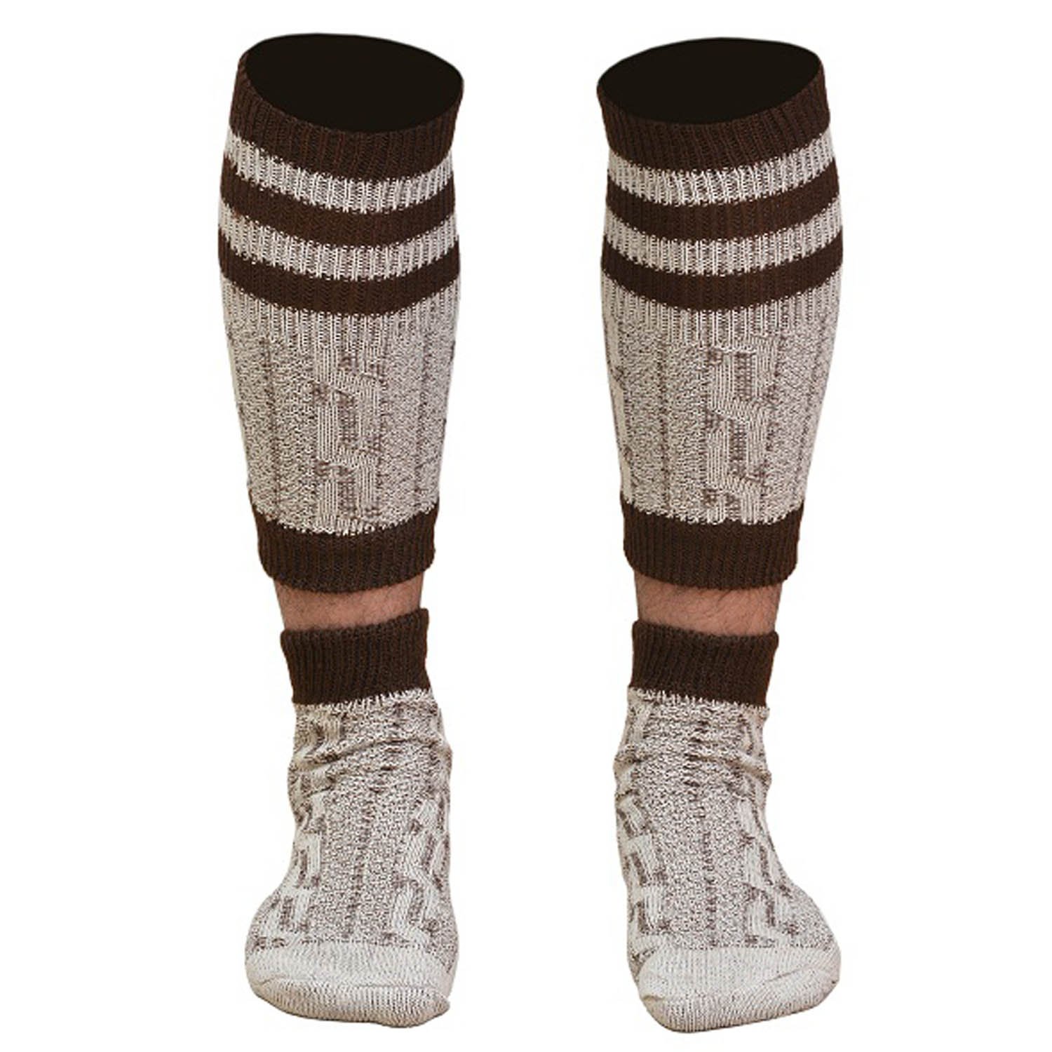 BAVARIAN SOCKS OKTOBERFEST/CAUSAL LEDERHOSEN SOCKS IN PAIRS (Brown, 38-40)