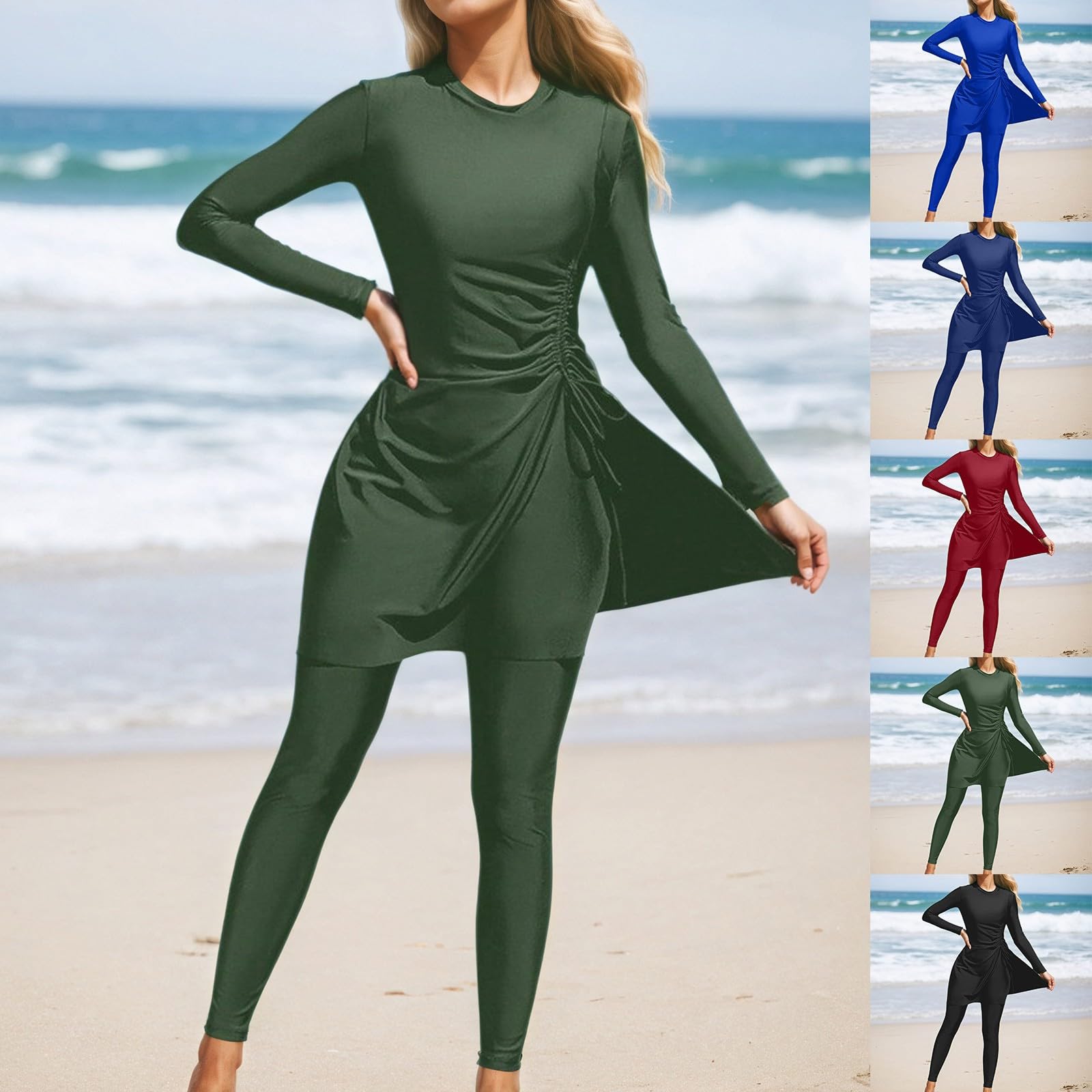 Generico Burkini Costume Donna Musulmana - Borkini Islamico Donna in Copertura Modesta - Burkini con Protezione UV e Asciugatura Rapida Comodo