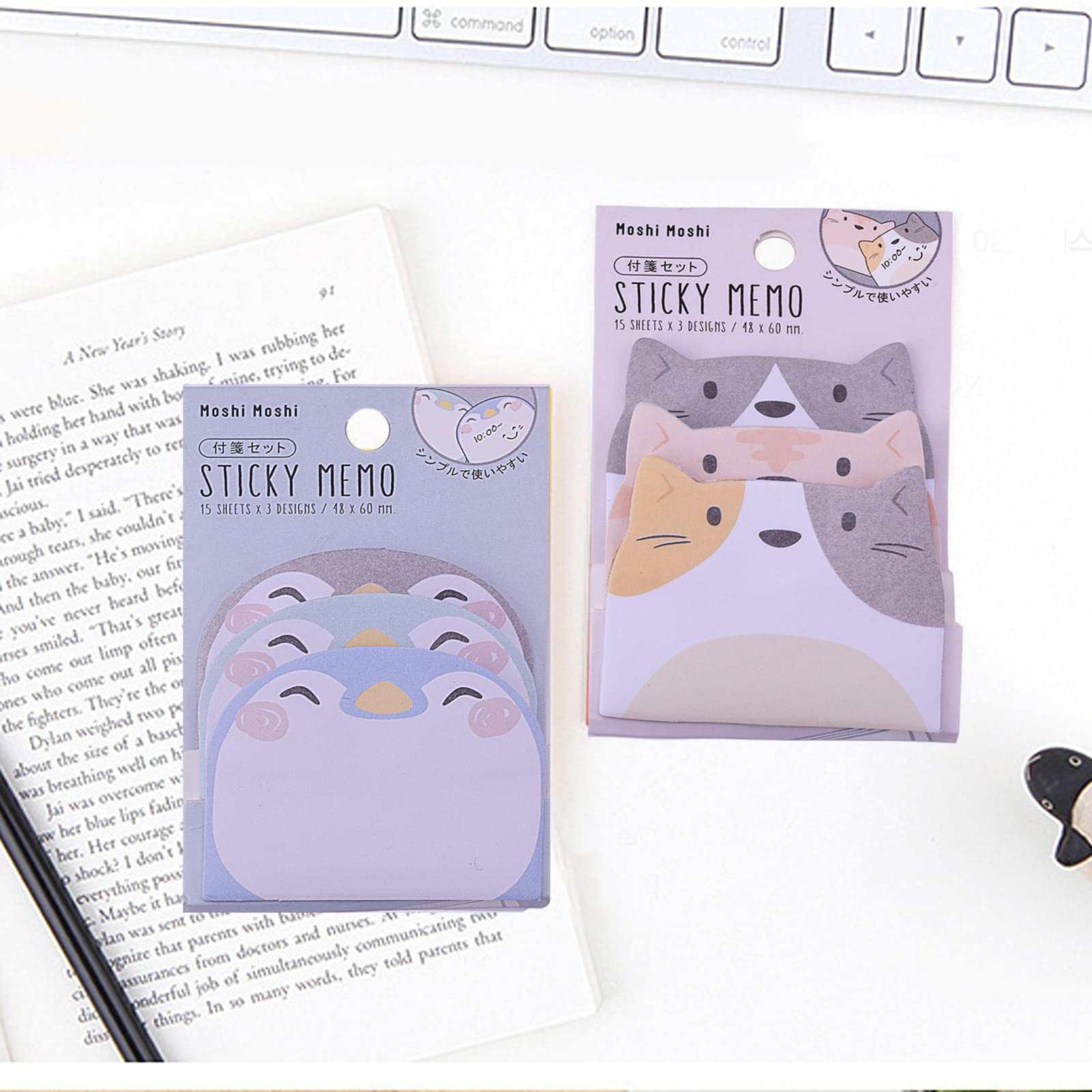 6 Blocs De Notes Adhésives Animaux - 270 Feuilles - Autocollantes - Pour Bureau, école, Maison