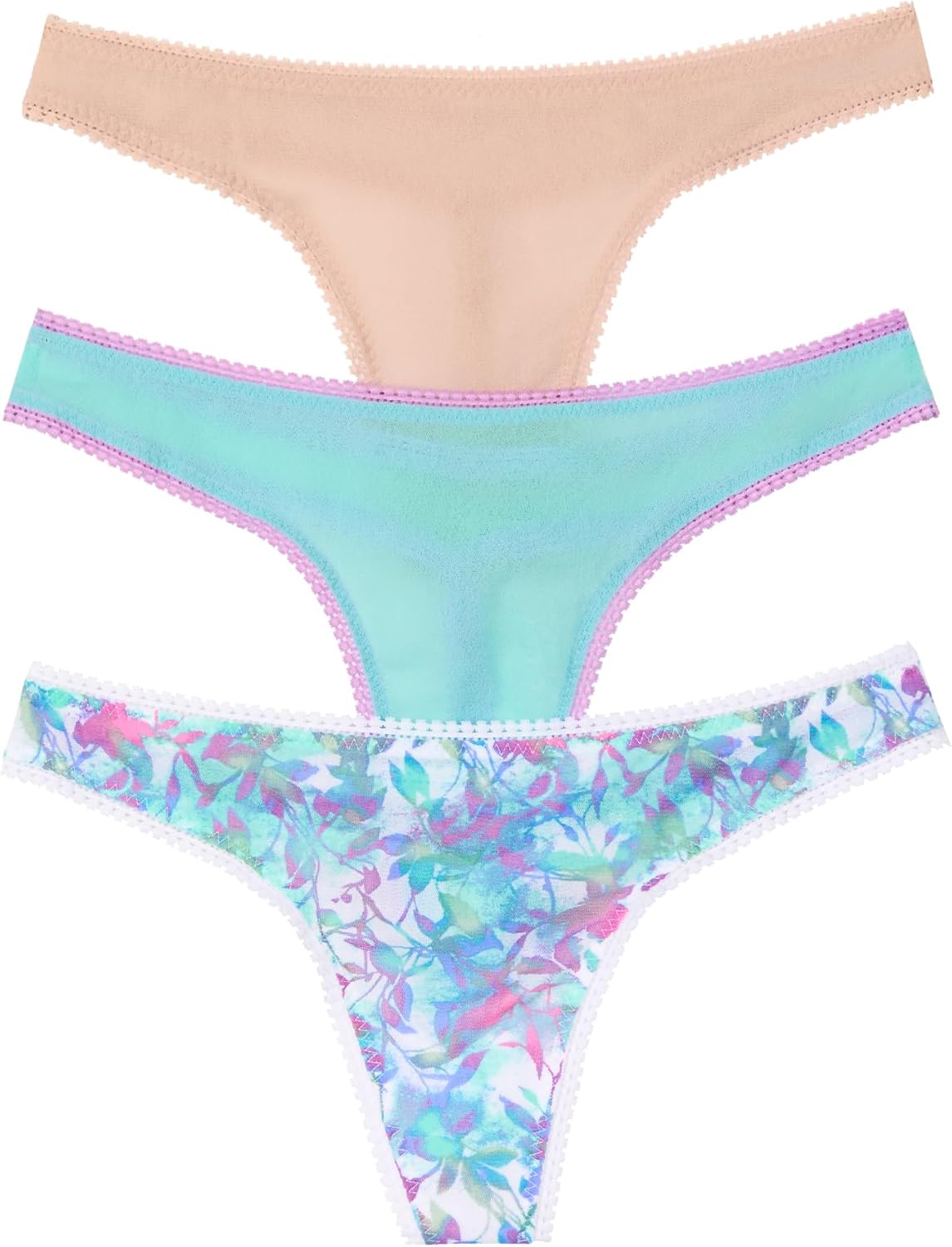 OnGossamer womens Ongossamer Mesh Hip G Thong 3 Pack