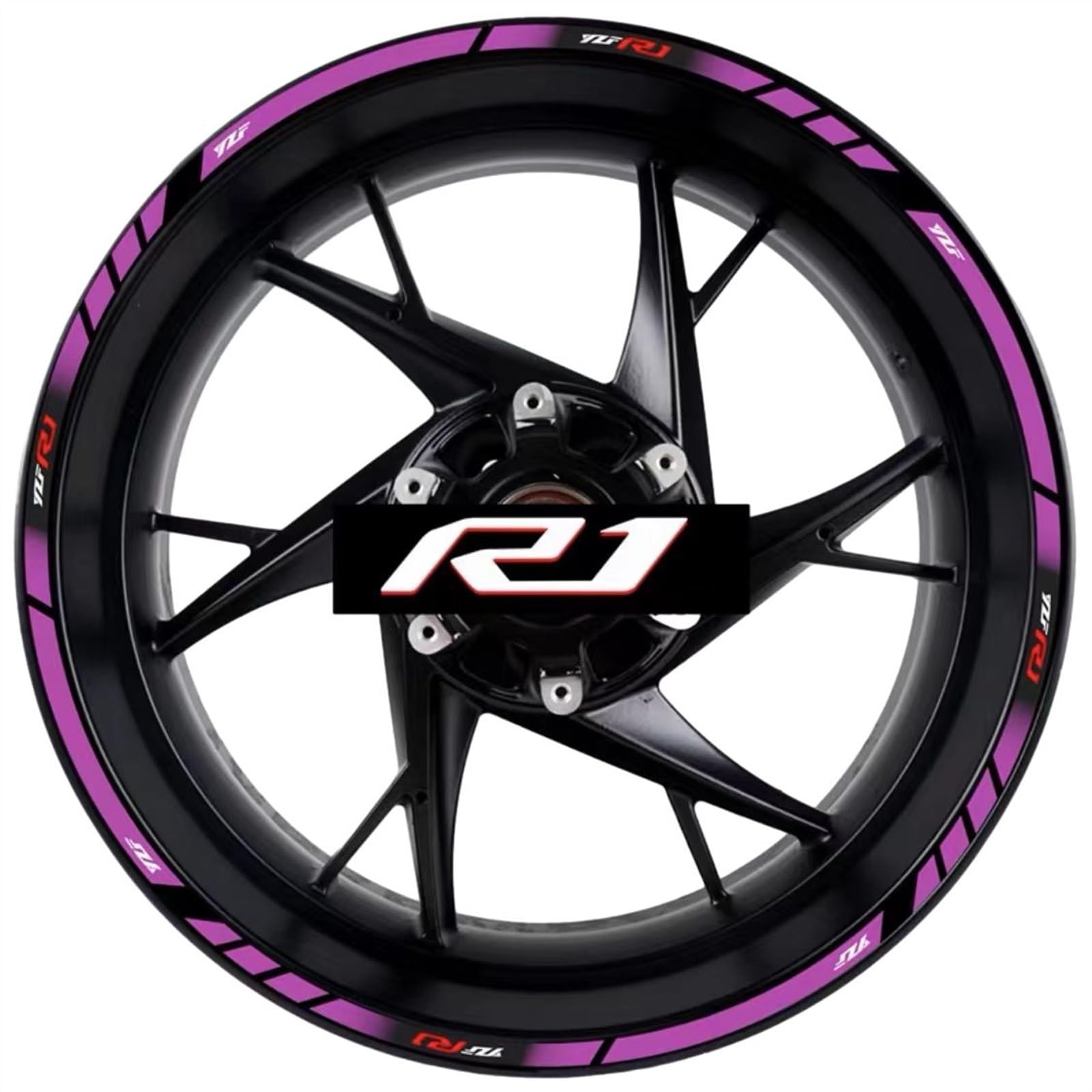 Applique for for YZFR1 Motorcycle Decal Set Decorative Wheel Hub for YZF R1 Wheel Rim Reflective Waterproof Sticker(A8,A)