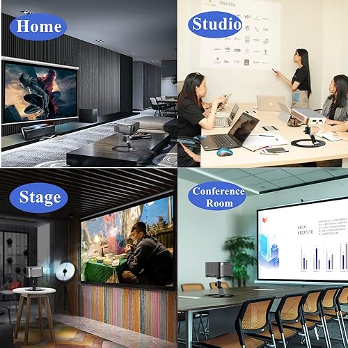 Vista 11 de Soporte para proyector enchufable, base de montaje lateral ajustable de 360 grados para nebulosa, XGIMI, VANKYO, Jinhoo, AuKing, Epson y la mayoría