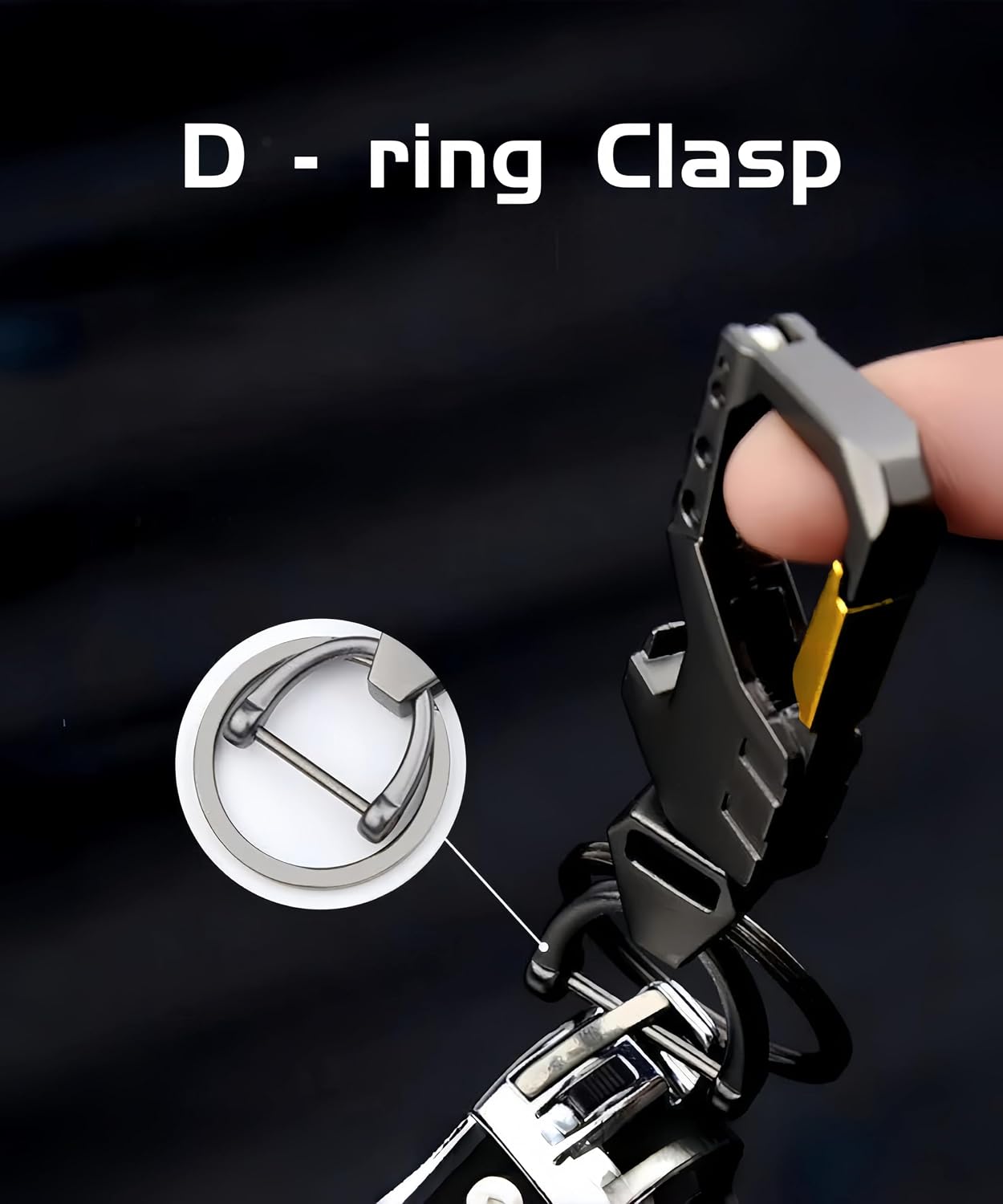 3pcs Heavy Duty Keychain Opener with 2 Keyrings Car Keychains, Multifunctional Toolbox for Men,Car Keychains image 5
