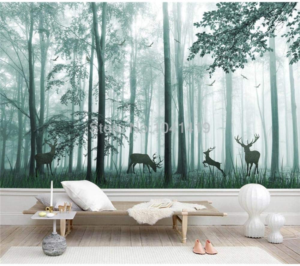 Papier peint forêt 3D pour créer une ambiance nature dans la chambre