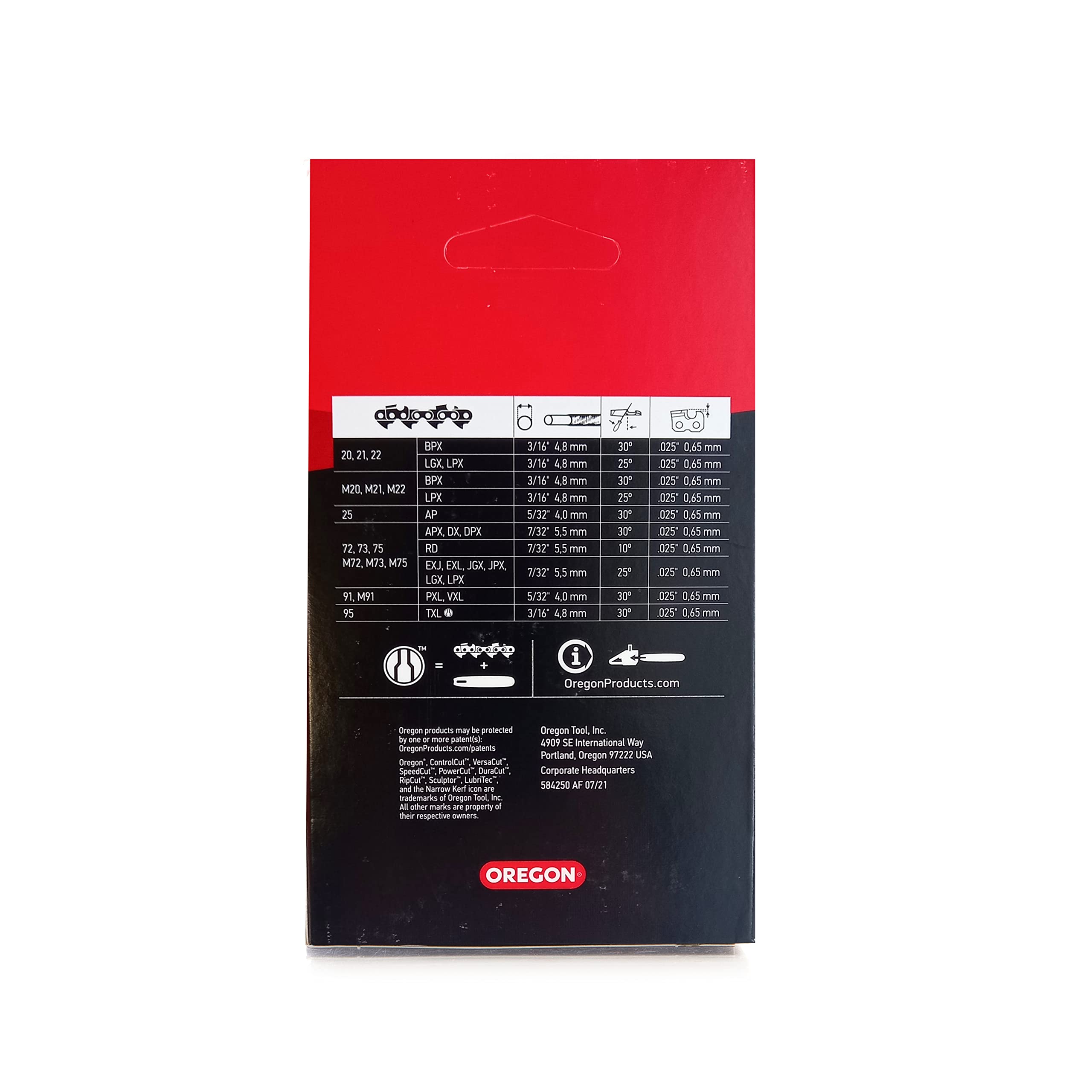 Oregon 75LPX066E - Catena, passo 3/8-inch, 66 maglie di trascinamento