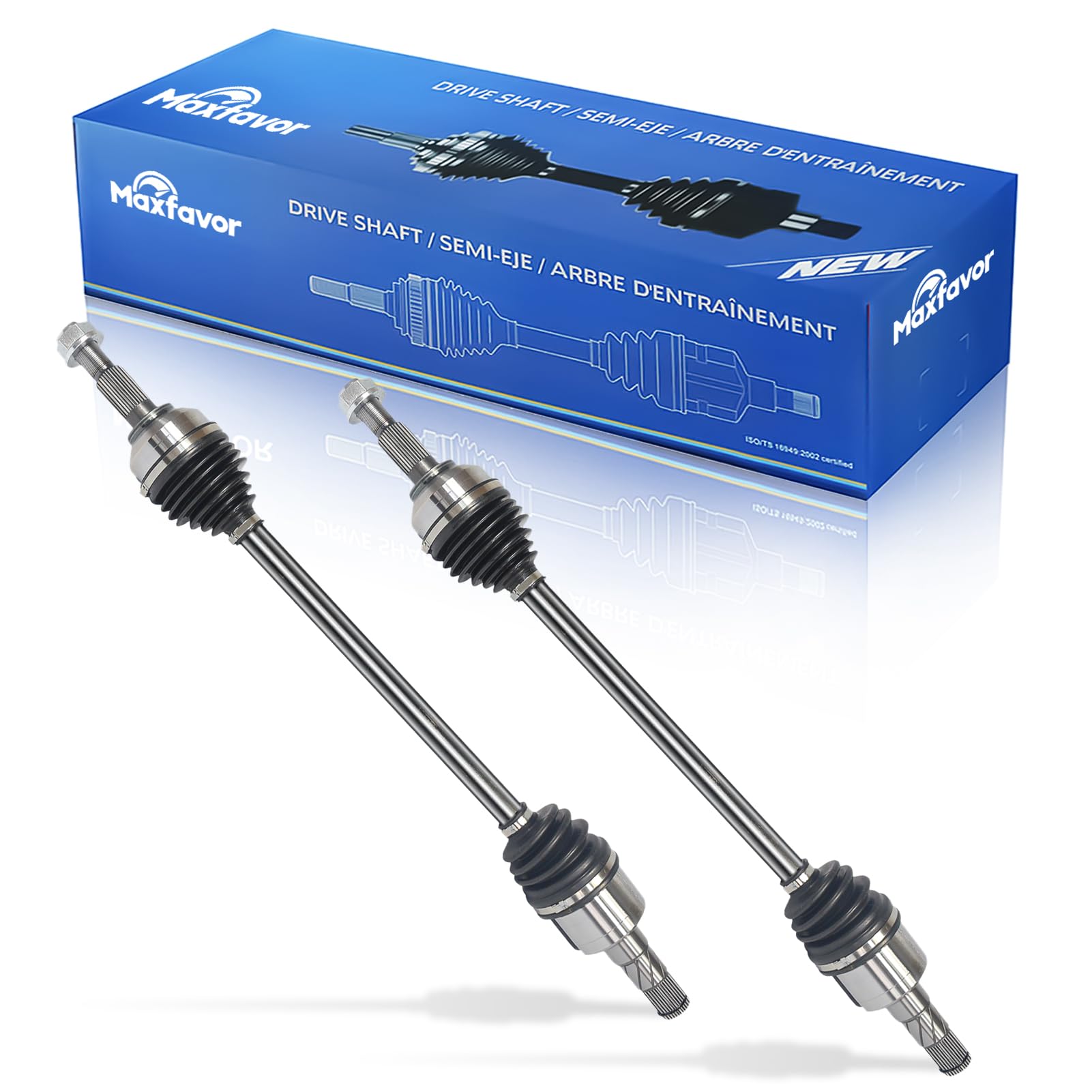 Maxfavor Pair (2) NCV99032 Driver and Passenger Side CV Axle Rear Shaft Assembly Compatible with 2018 2019 2020 2021 2022 2023 Tesla 3, Rear CV Axle Joint Shaft Assembly