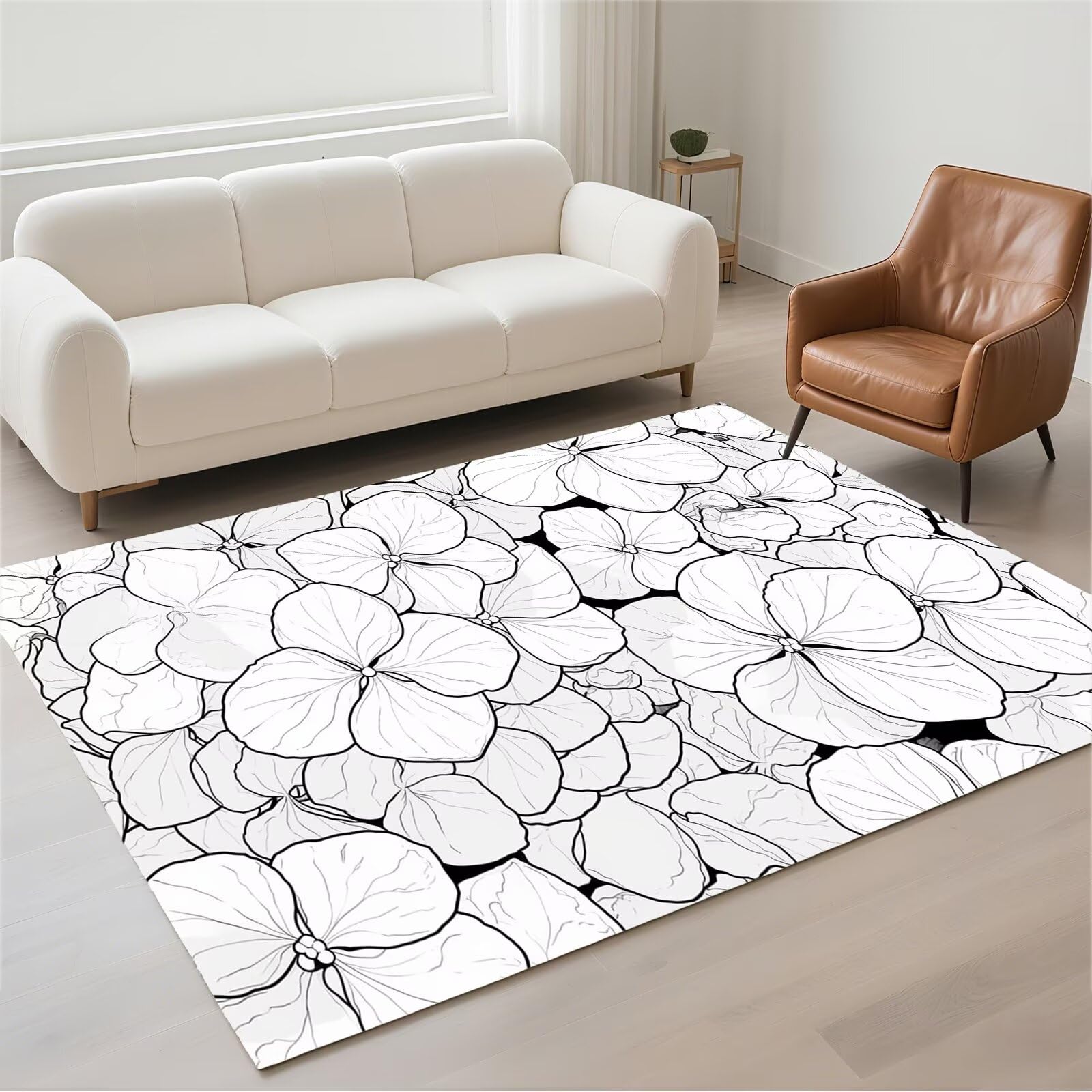 Tapis salon imperméable 50x80cm petit tapis lavable en machine antidérapant chambre cuisine